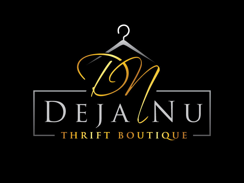 Deja Nu Thrift Boutique logo design by REDCROW