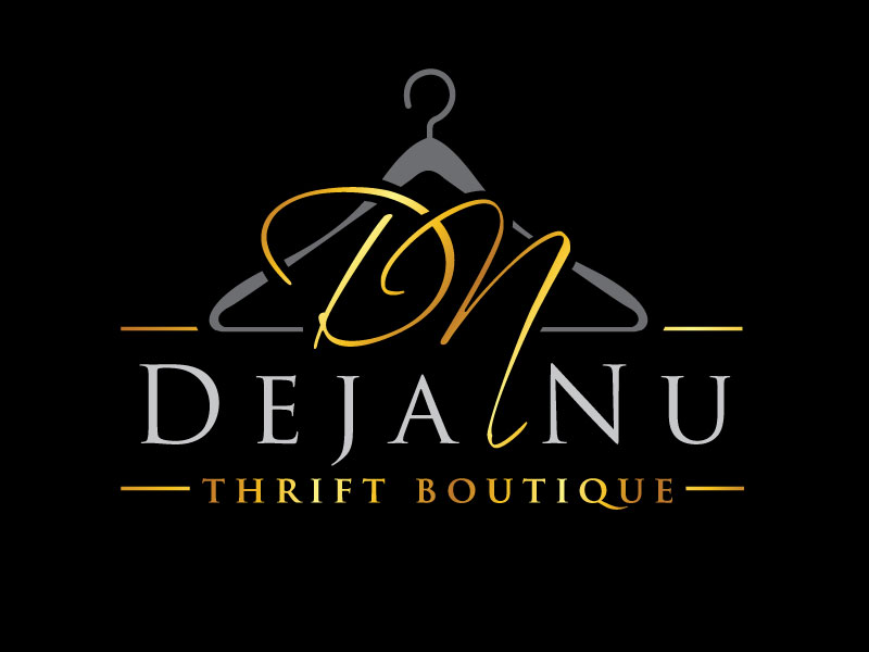 Deja Nu Thrift Boutique logo design by REDCROW