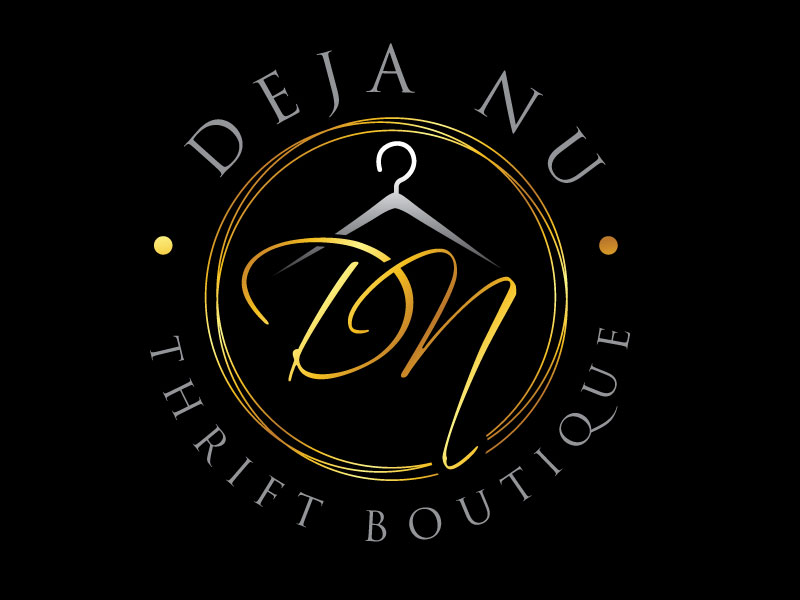 Deja Nu Thrift Boutique logo design by REDCROW