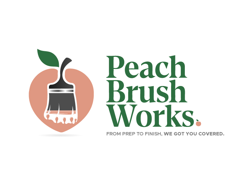 Peach Brush Works logo design by Herquis