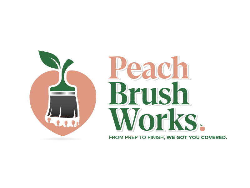 Peach Brush Works logo design by Herquis