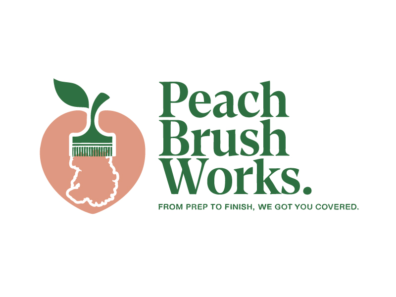 Peach Brush Works logo design by Vins