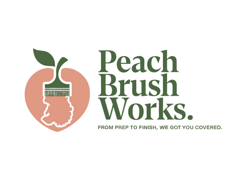 Peach Brush Works logo design by Vins