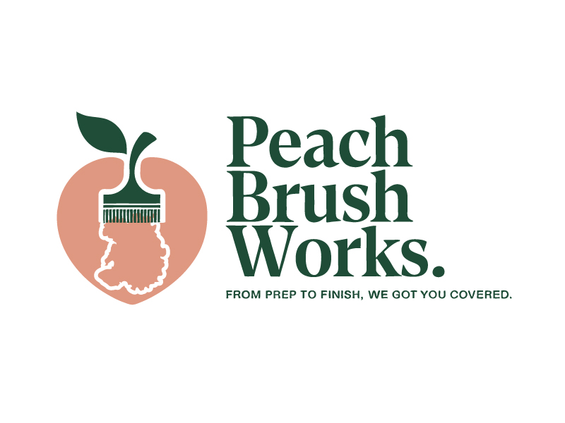Peach Brush Works logo design by Vins