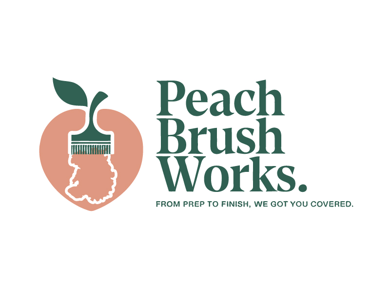 Peach Brush Works logo design by Vins