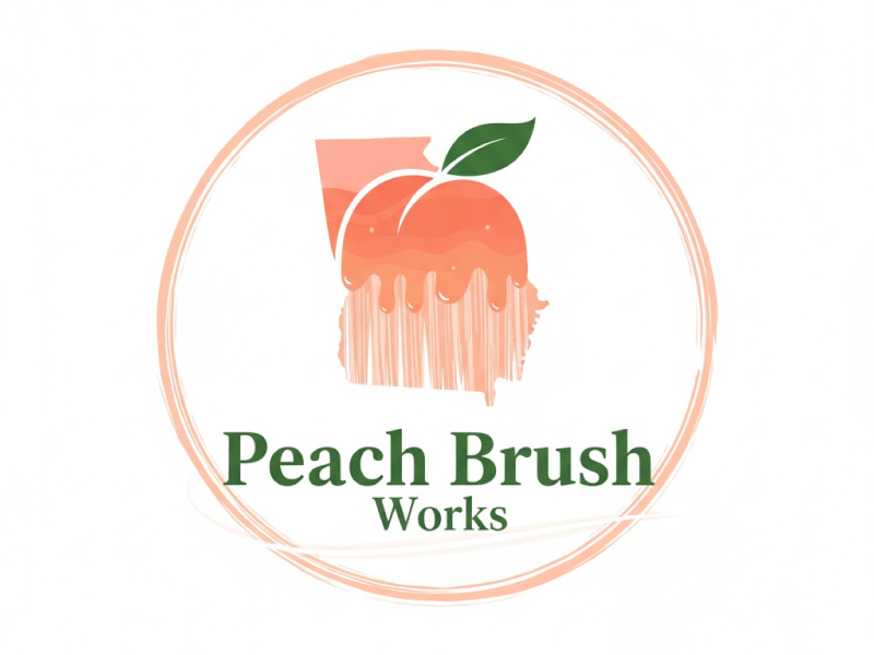 Peach Brush Works logo design by King