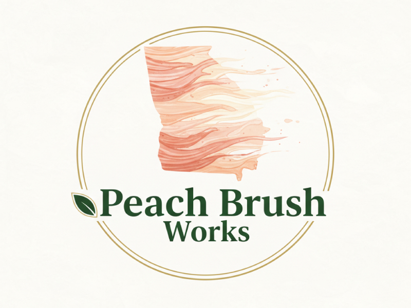 Peach Brush Works logo design by King
