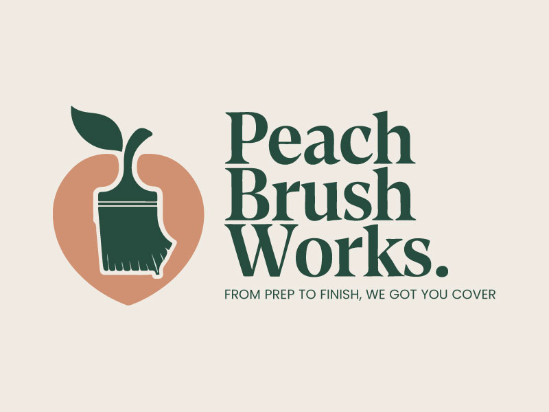 Peach Brush Works logo design by Rahul Biswas