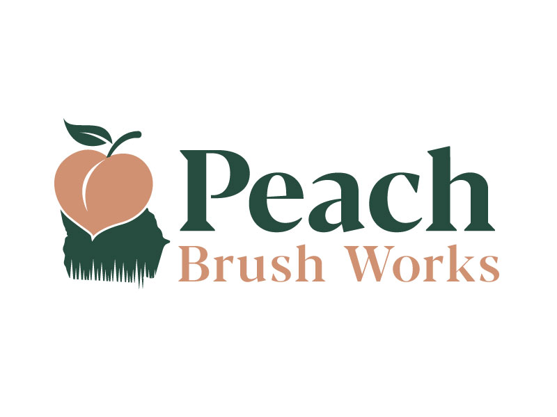 Peach Brush Works logo design by Rahul Biswas