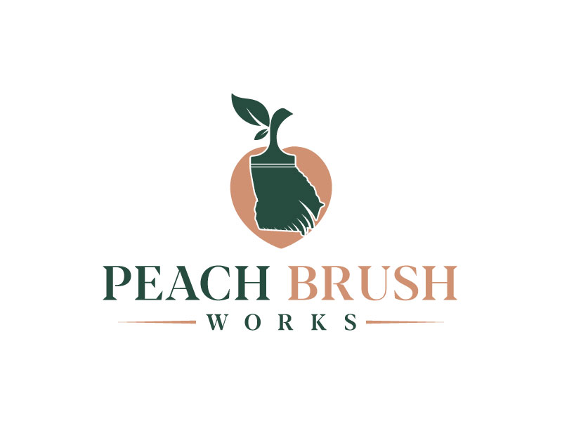 Peach Brush Works logo design by Rahul Biswas