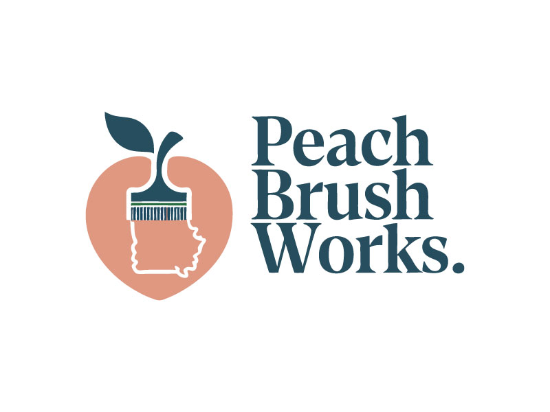 Peach Brush Works logo design by Suvendu