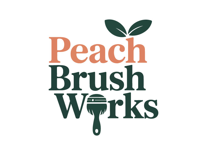 Peach Brush Works logo design by Suvendu