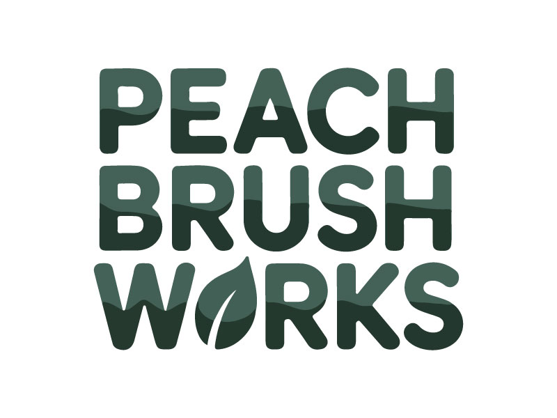 Peach Brush Works logo design by Suvendu