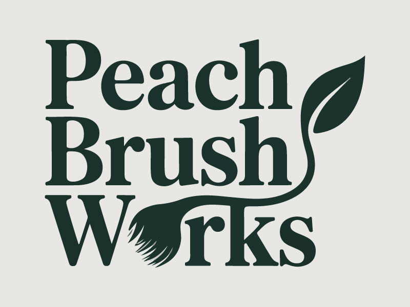 Peach Brush Works logo design by Suvendu