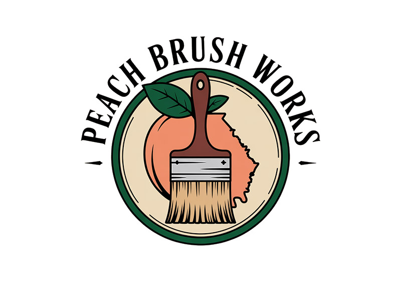 Peach Brush Works logo design by IamSoya