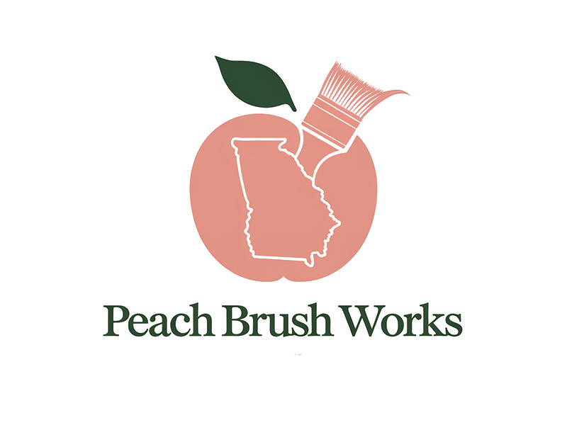 Peach Brush Works logo design by IamSoya