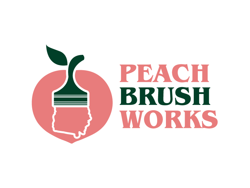 Peach Brush Works logo design by uttam