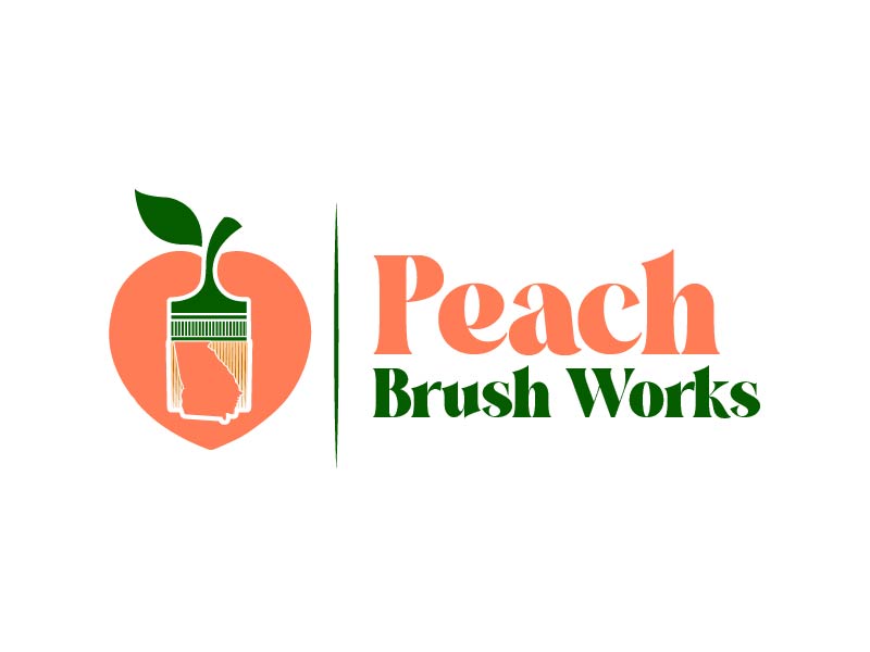Peach Brush Works logo design by oindrila chakraborty