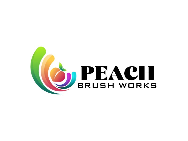 Peach Brush Works logo design by oindrila chakraborty