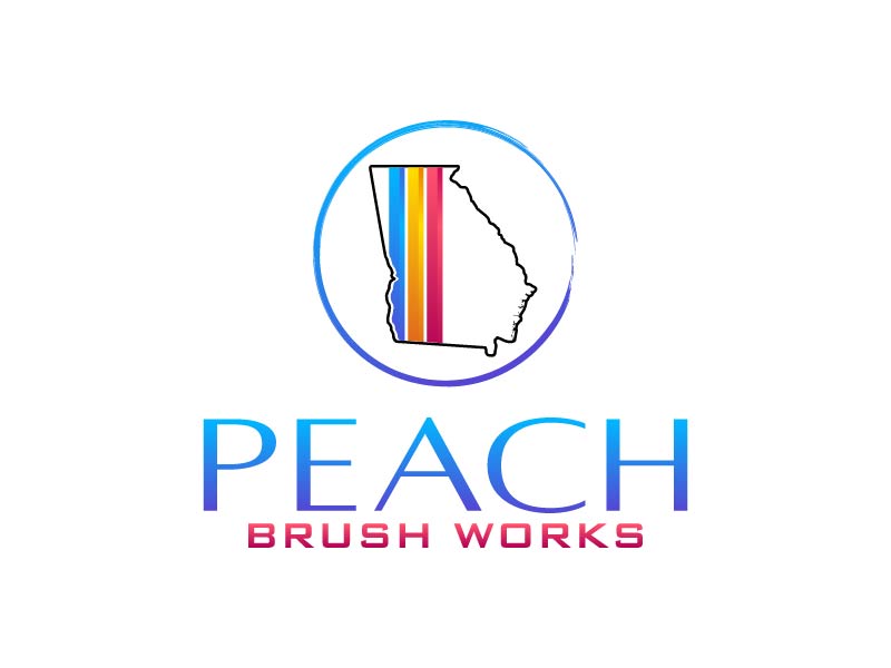 Peach Brush Works logo design by oindrila chakraborty