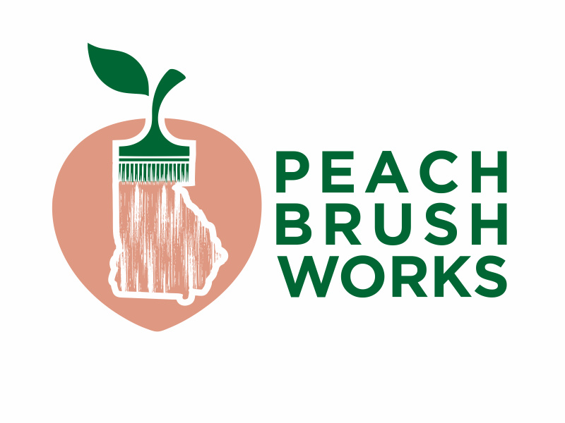 Peach Brush Works logo design by aura