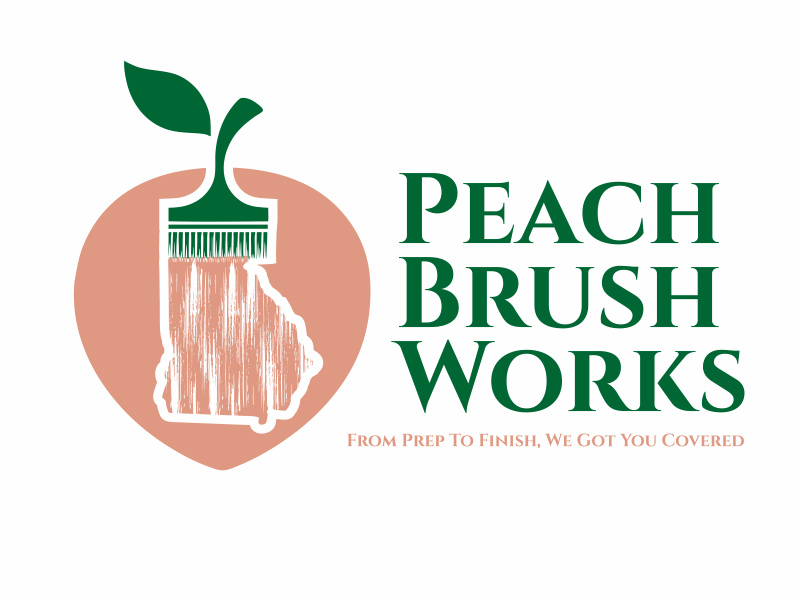 Peach Brush Works logo design by aura