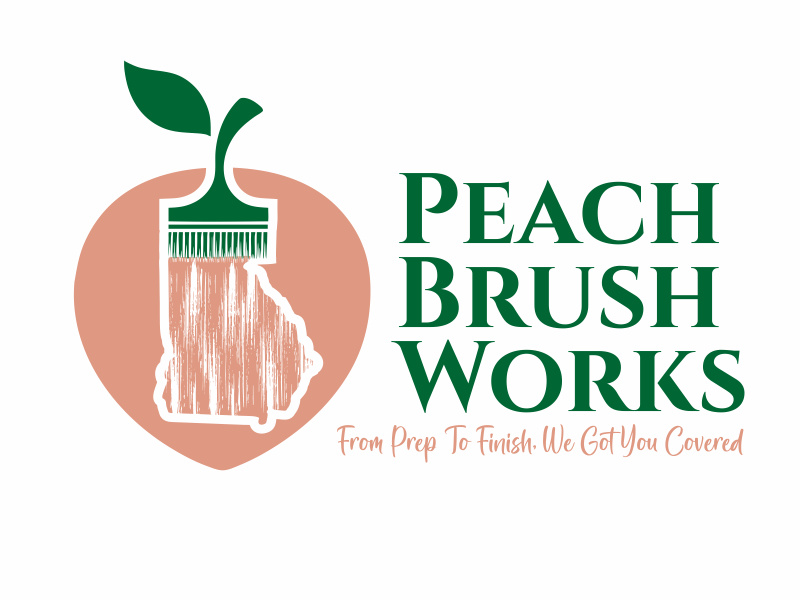 Peach Brush Works logo design by aura