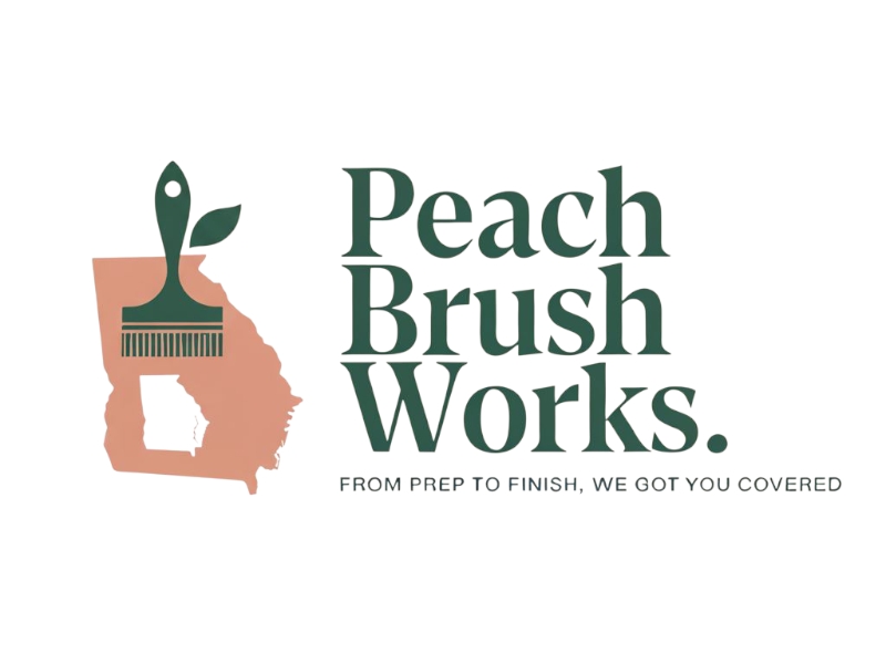 Peach Brush Works logo design by iffikhan
