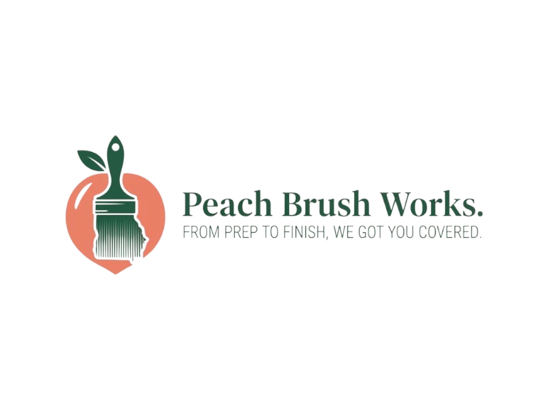 Peach Brush Works logo design by iffikhan