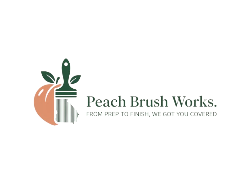 Peach Brush Works logo design by iffikhan
