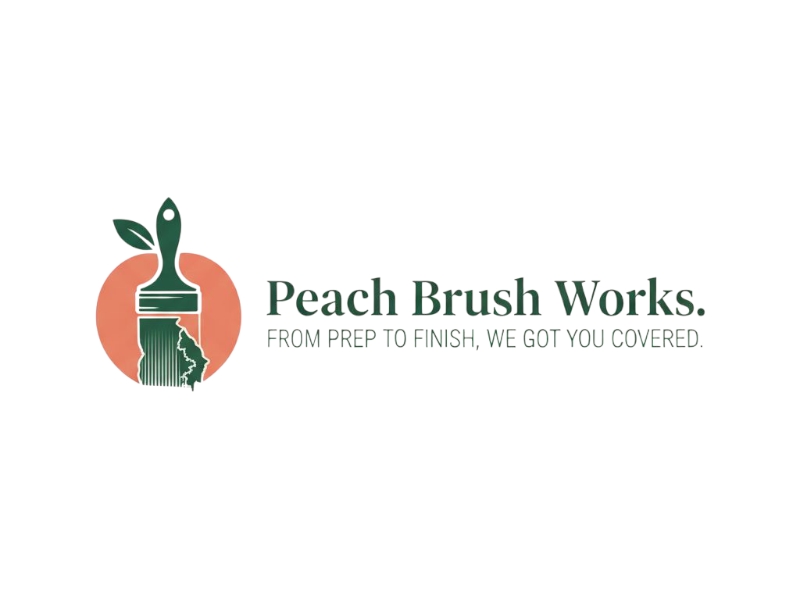 Peach Brush Works logo design by iffikhan