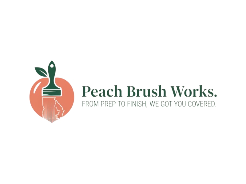 Peach Brush Works logo design by iffikhan