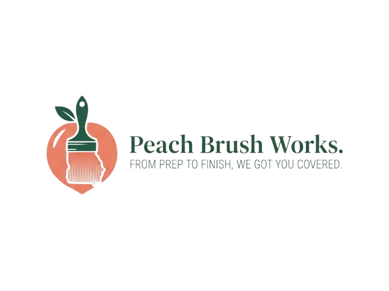 Peach Brush Works logo design by iffikhan
