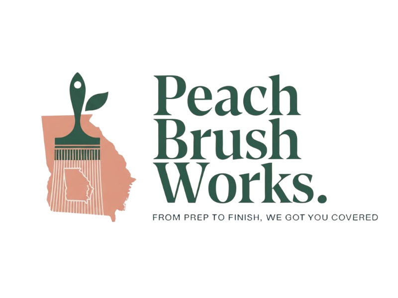 Peach Brush Works logo design by iffikhan
