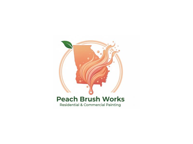 Peach Brush Works logo design by giphone