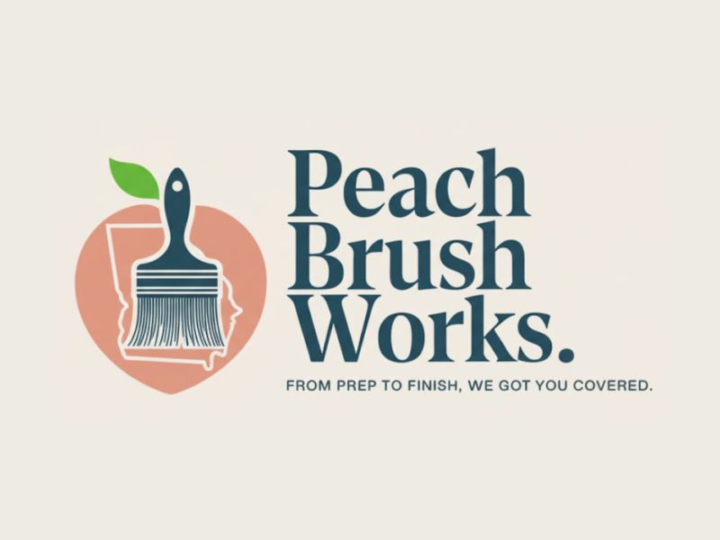 Peach Brush Works logo design by giphone