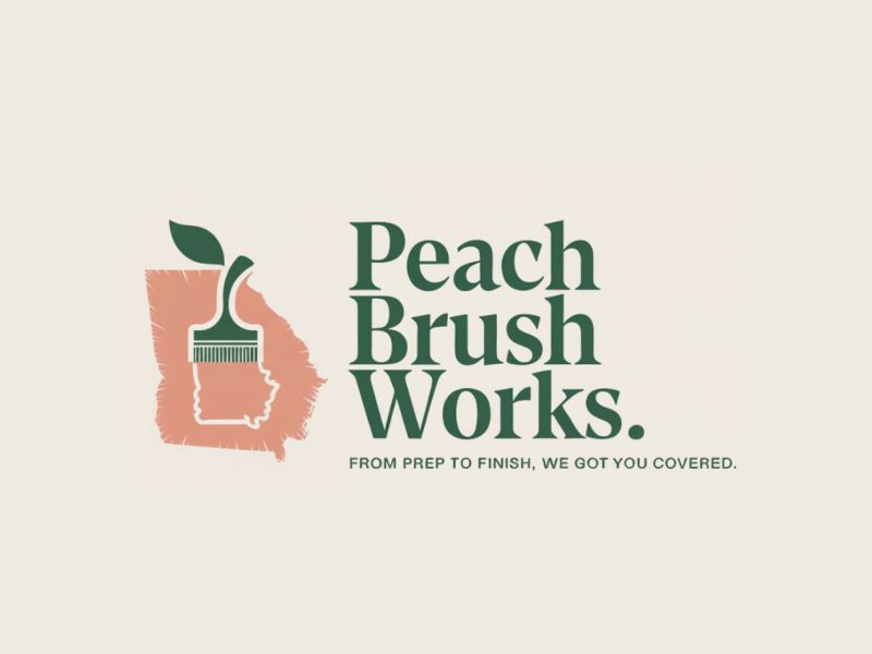 Peach Brush Works logo design by giphone