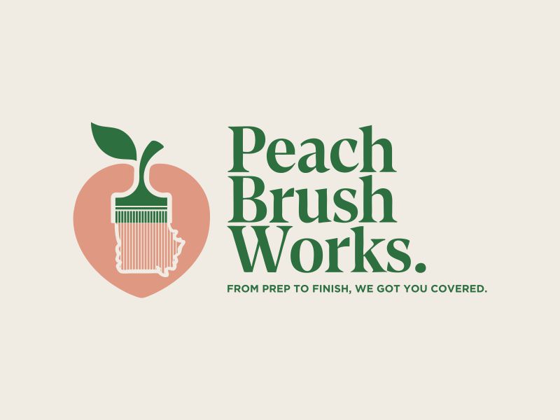 Peach Brush Works logo design by ageseulopi