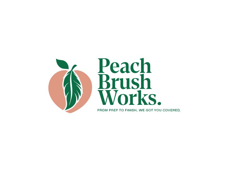 Peach Brush Works logo design by LOVECTOR