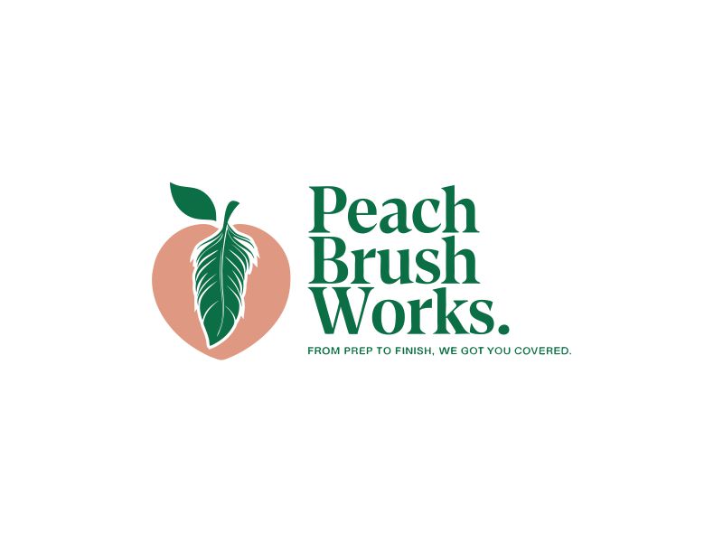 Peach Brush Works logo design by LOVECTOR