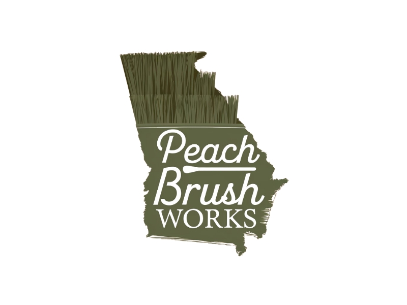 Peach Brush Works logo design by D_king