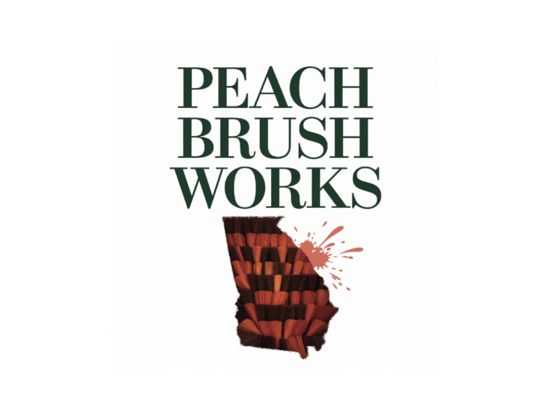 Peach Brush Works logo design by D_king
