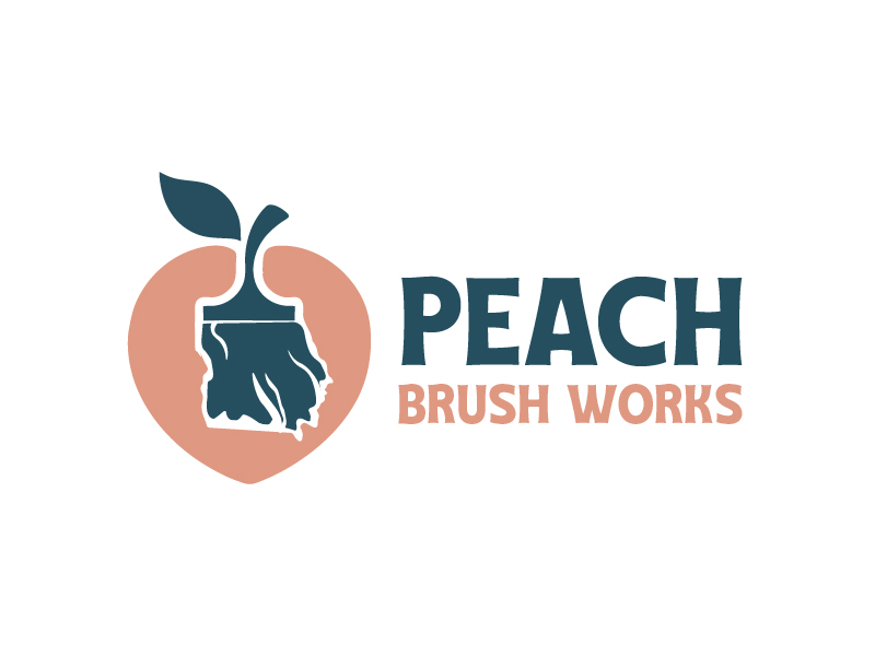 Peach Brush Works logo design by Marzuan