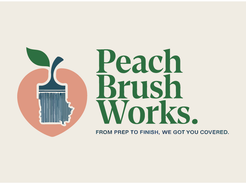 Peach Brush Works logo design by Erasedink
