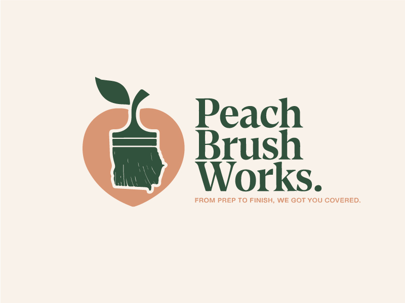 Peach Brush Works logo design by Sami Ur Rab