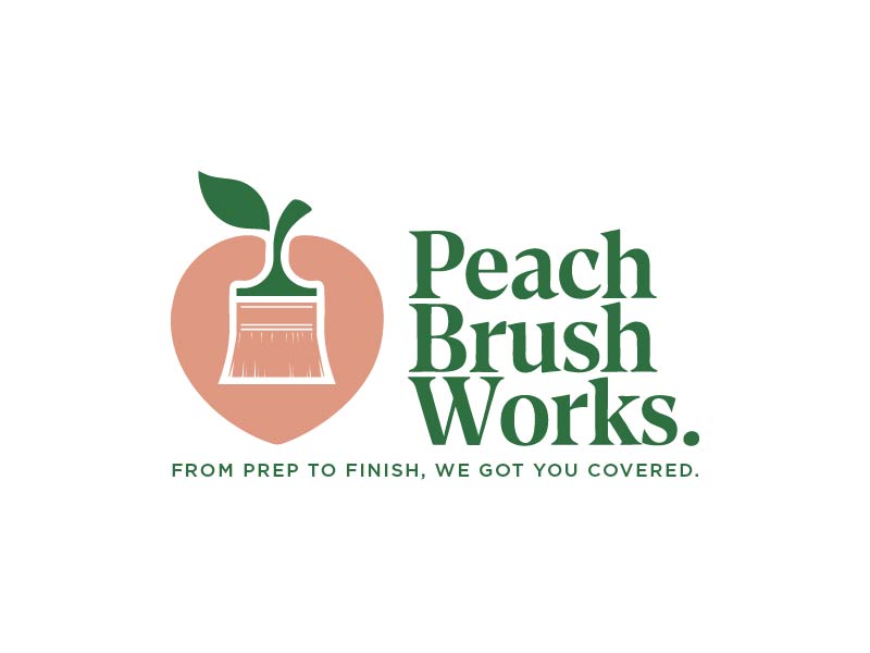 Peach Brush Works logo design by CreativeKiller