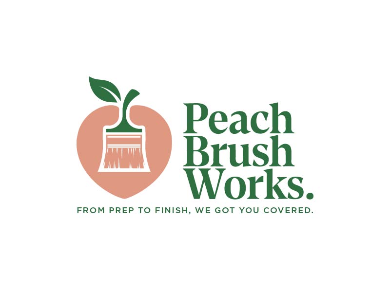 Peach Brush Works logo design by CreativeKiller