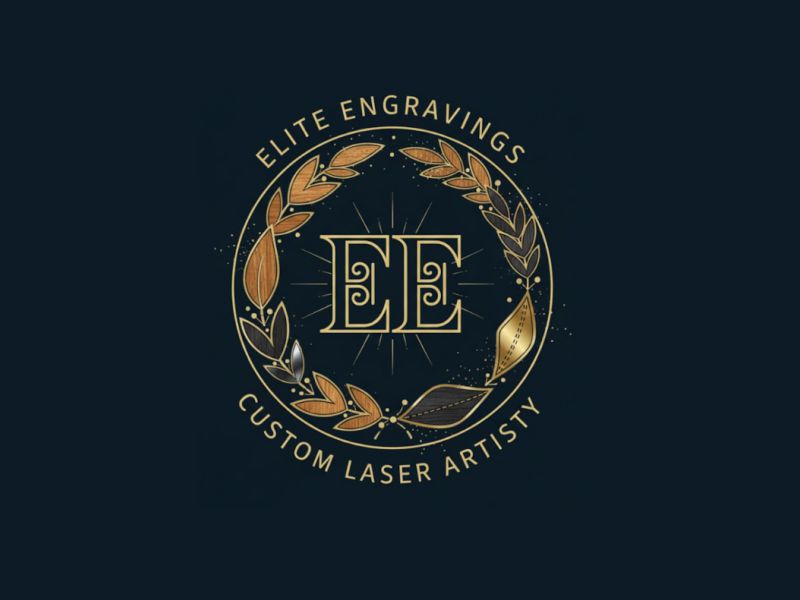 Elite Engravings logo design by giphone