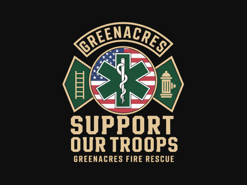 Greenacres Support Our Troops logo logo design by M Fariid