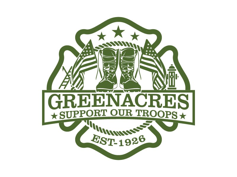 Greenacres Support Our Troops logo logo design by Boomstudioz